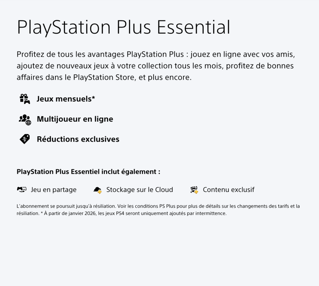 abonnement idéal PlayStation Plus essential